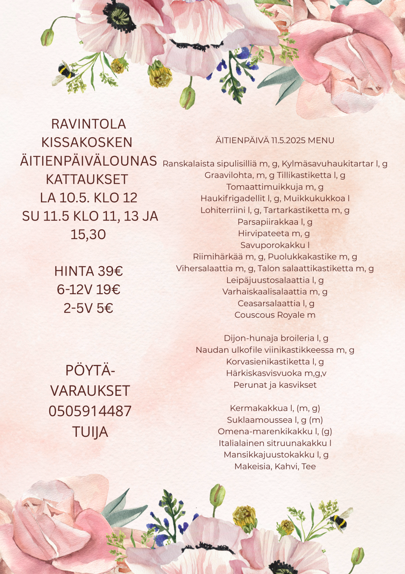 Äitienpäivä 11.5.2025